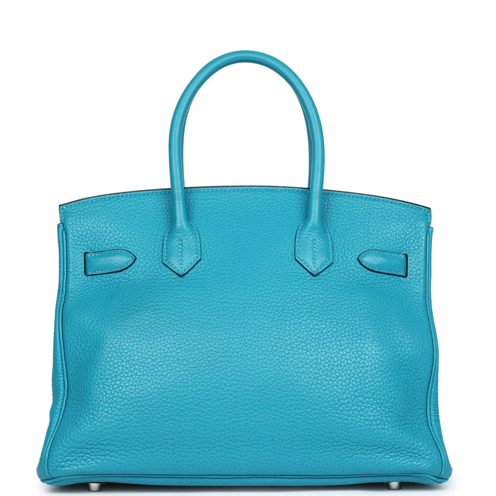 Birkin 30 Turquoise Clemence Palladium Hardware Bag