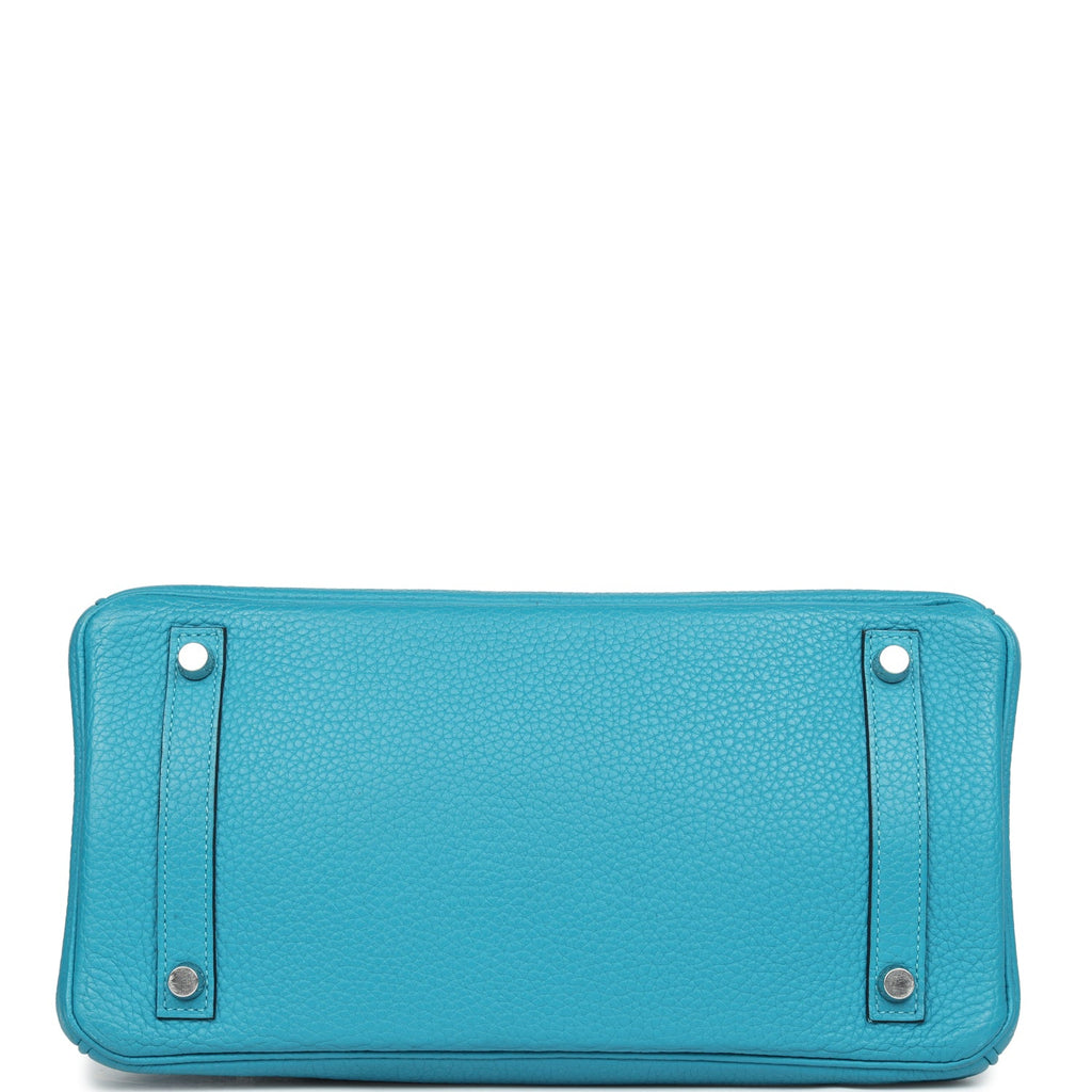 Birkin 30 Turquoise Clemence Palladium Hardware Bag