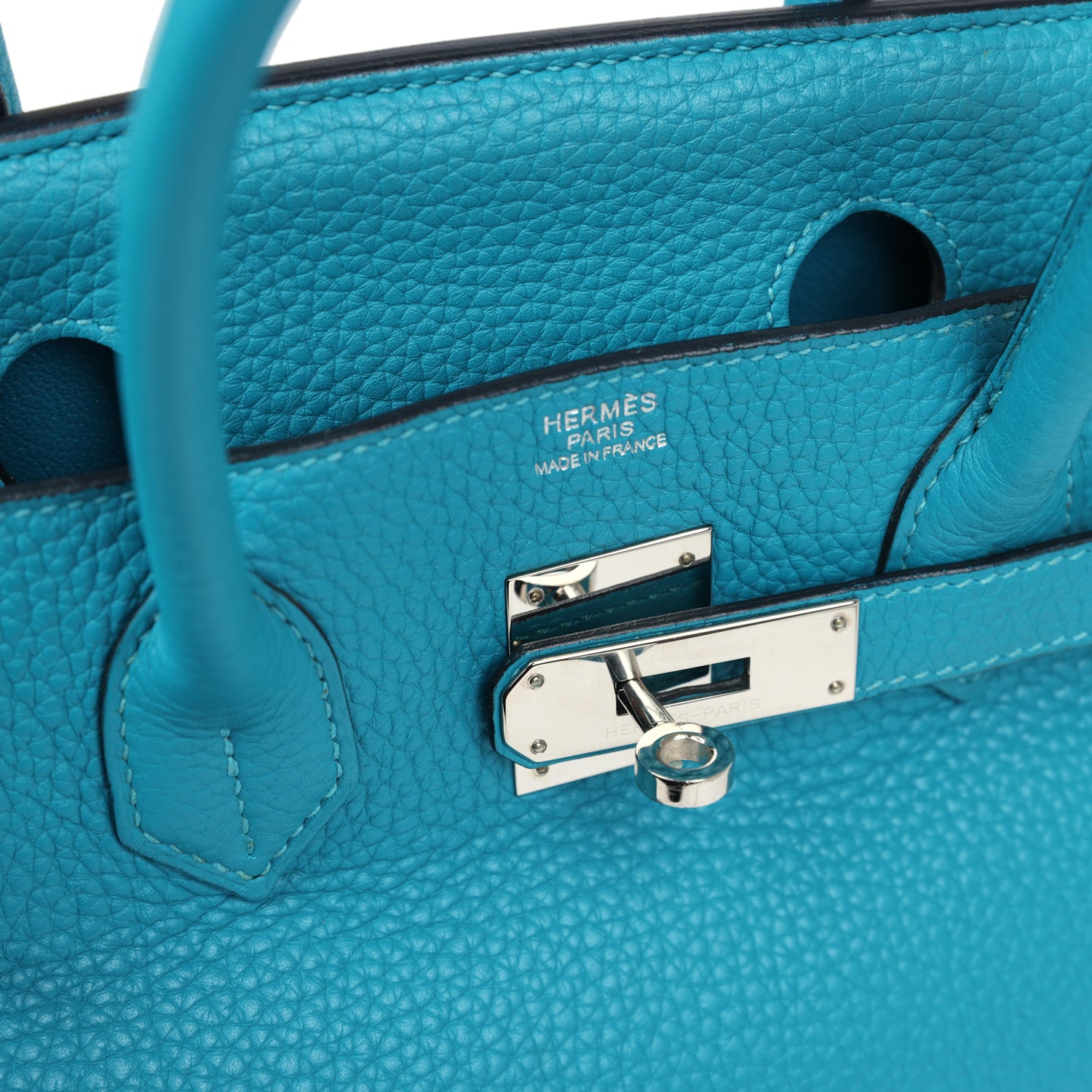 Birkin 30 Turquoise Clemence Palladium Hardware Bag