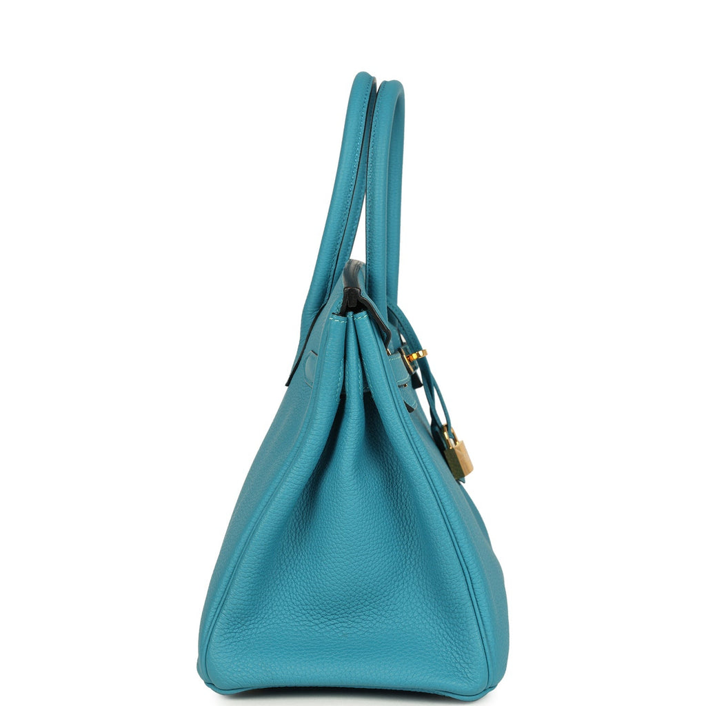 Birkin 30 Turquoise Togo Gold Hardware Bag