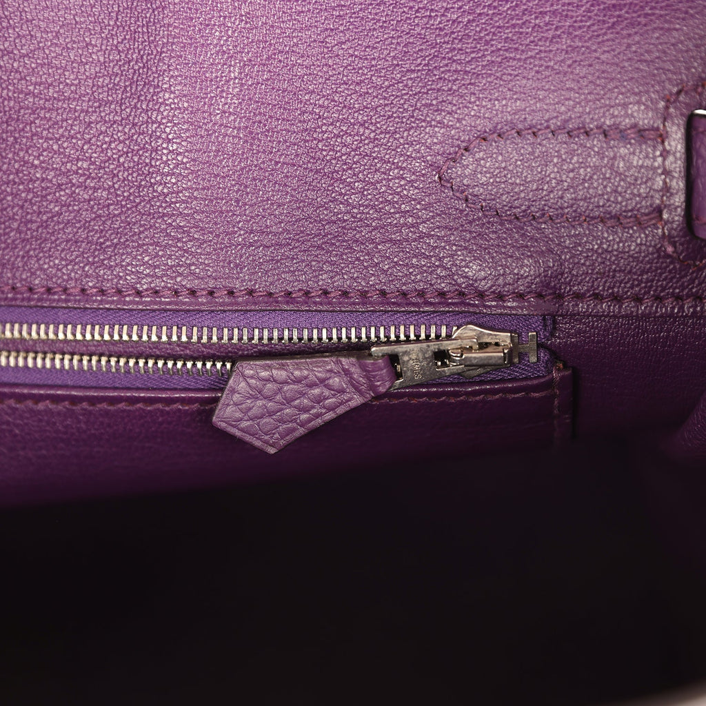 Birkin 30 Ultraviolet Clemence Palladium Hardware Bag