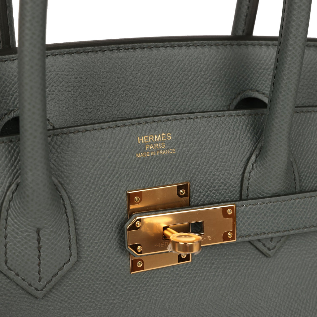 Birkin 30 Vert Amande Epsom Gold Hardware Bag