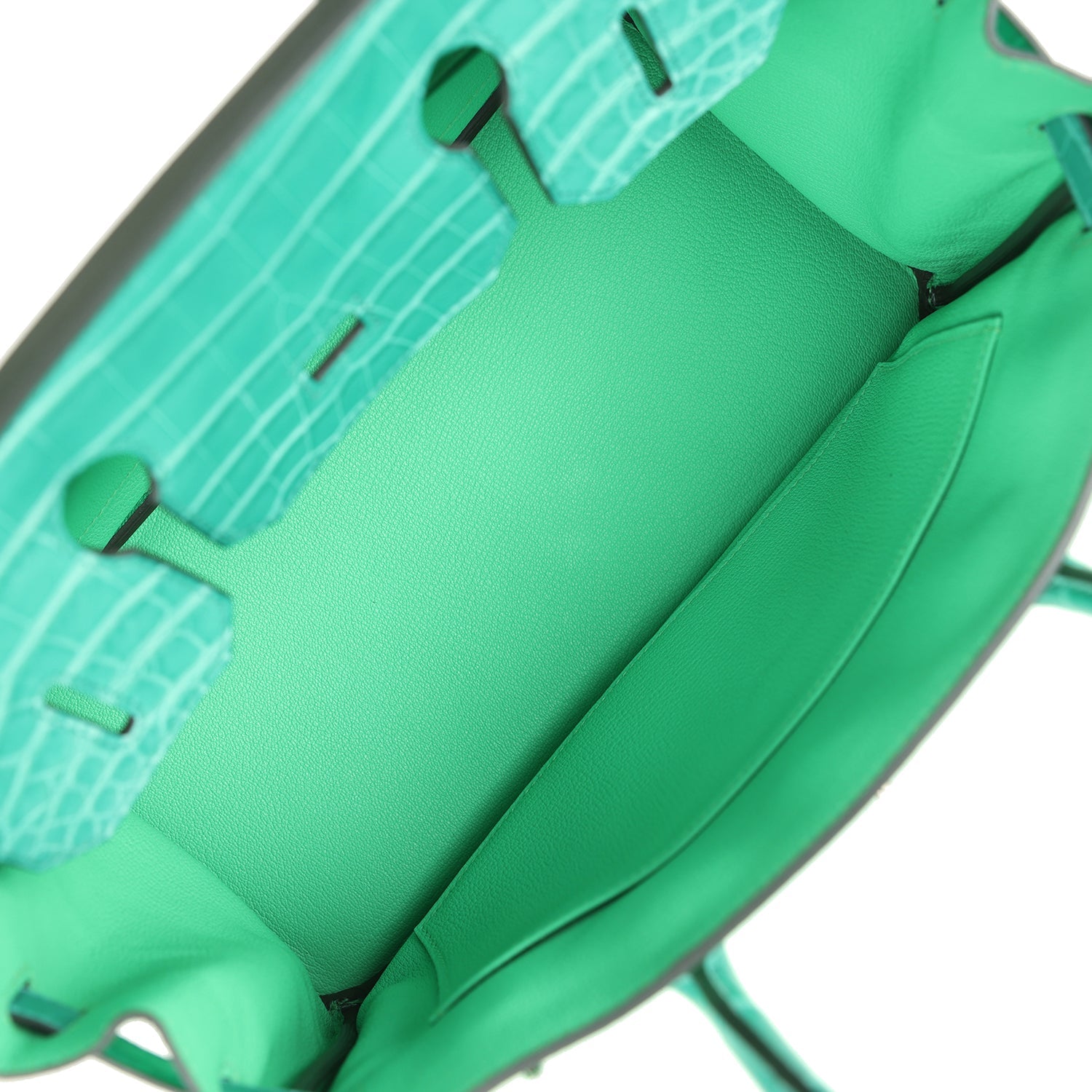 Birkin 30 Vert Comics Togo and Vert Jade Niloticus Crocodile Touch Palladium Hardware Bag