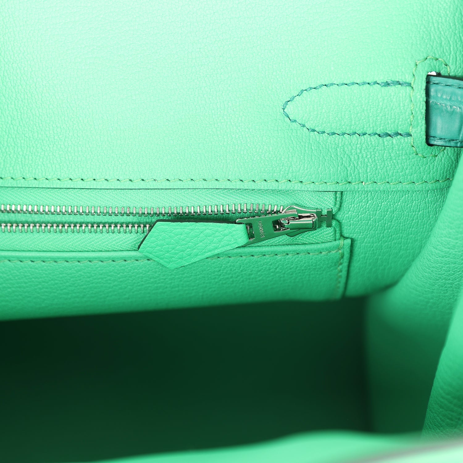 Birkin 30 Vert Comics Togo and Vert Jade Niloticus Crocodile Touch Palladium Hardware Bag