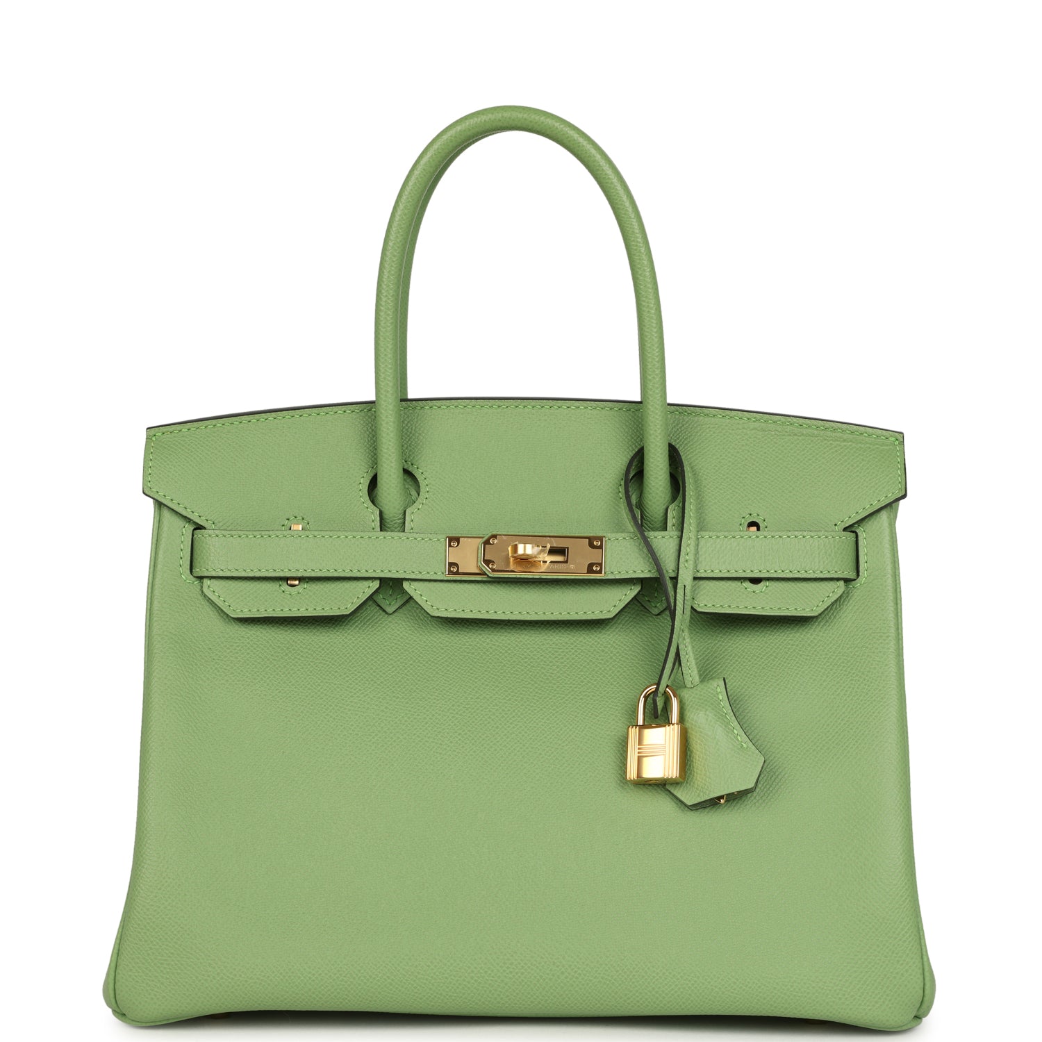 Birkin 30 Vert Criquet Epsom Gold Hardware Bag