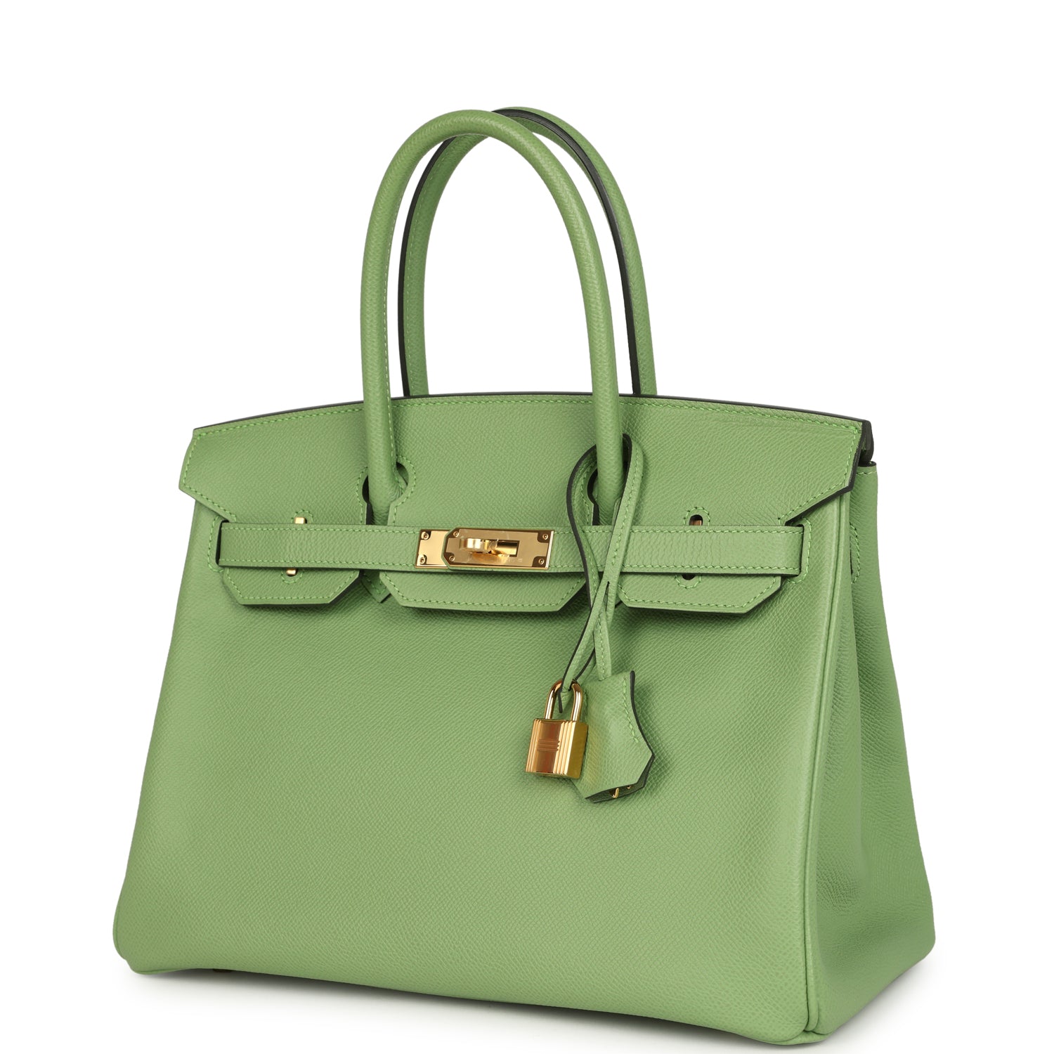 Birkin 30 Vert Criquet Epsom Gold Hardware Bag