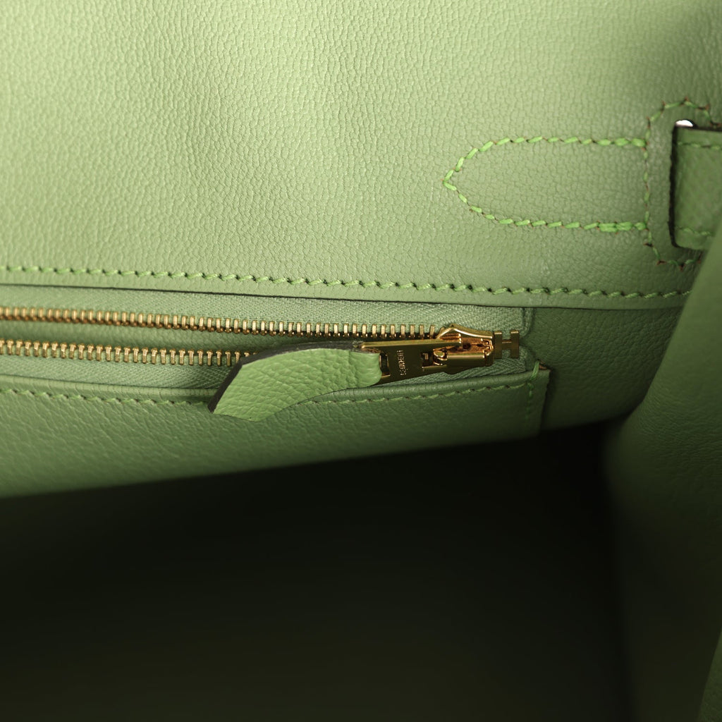Birkin 30 Vert Criquet Epsom Gold Hardware Bag