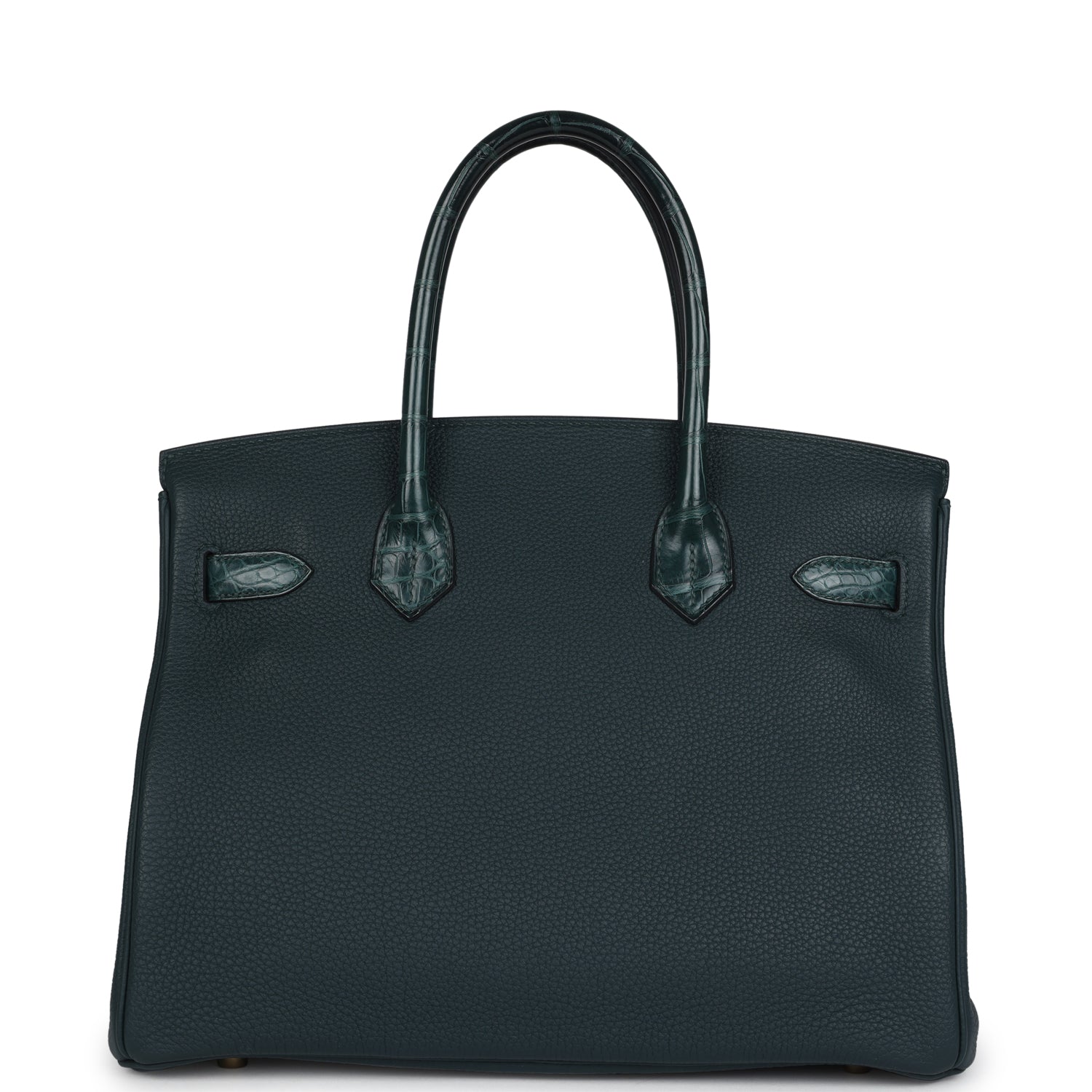 Birkin 30 Vert Cypress Togo and Matte Alligator Touch Gold Hardware Bag