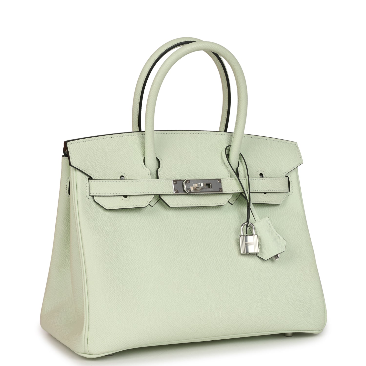 Birkin 30 Vert Fizz Epsom Palladium Hardware Bag