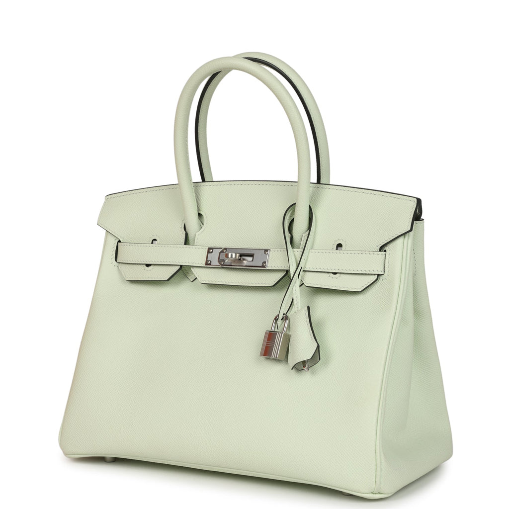 Birkin 30 Vert Fizz Epsom Palladium Hardware Bag