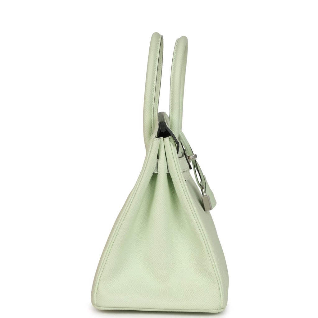 Birkin 30 Vert Fizz Epsom Palladium Hardware Bag