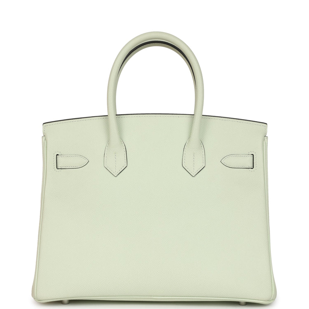 Birkin 30 Vert Fizz Epsom Palladium Hardware Bag