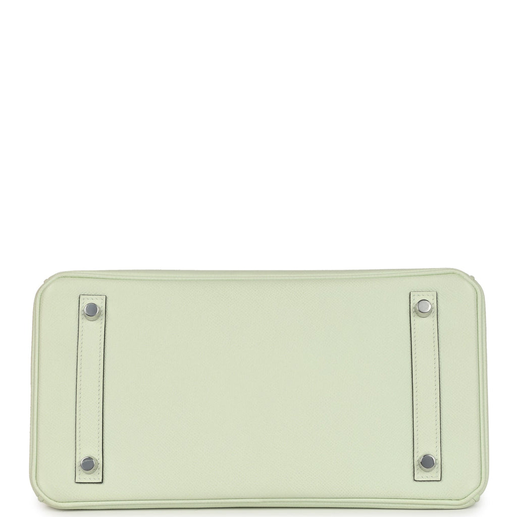 Birkin 30 Vert Fizz Epsom Palladium Hardware Bag