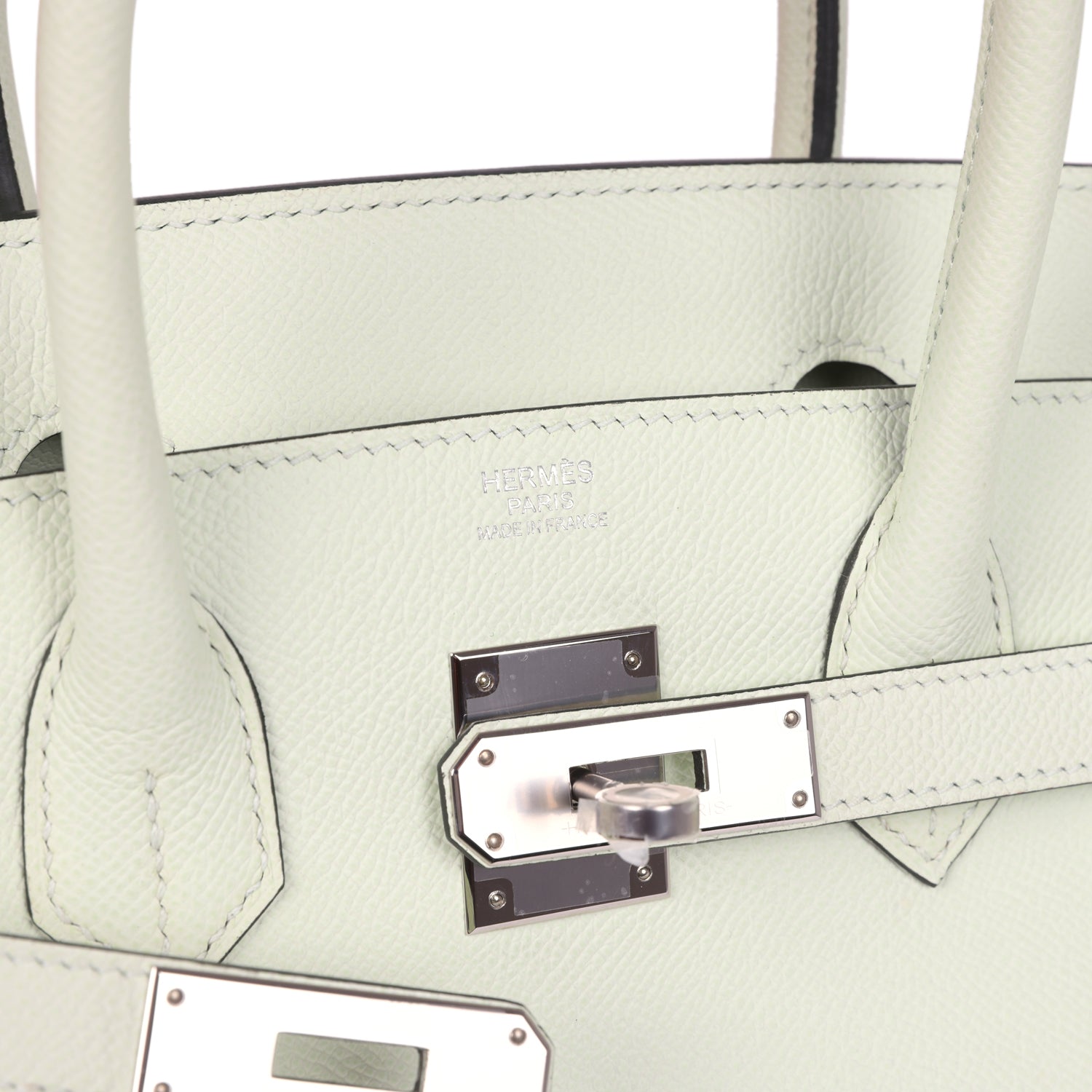 Birkin 30 Vert Fizz Epsom Palladium Hardware Bag