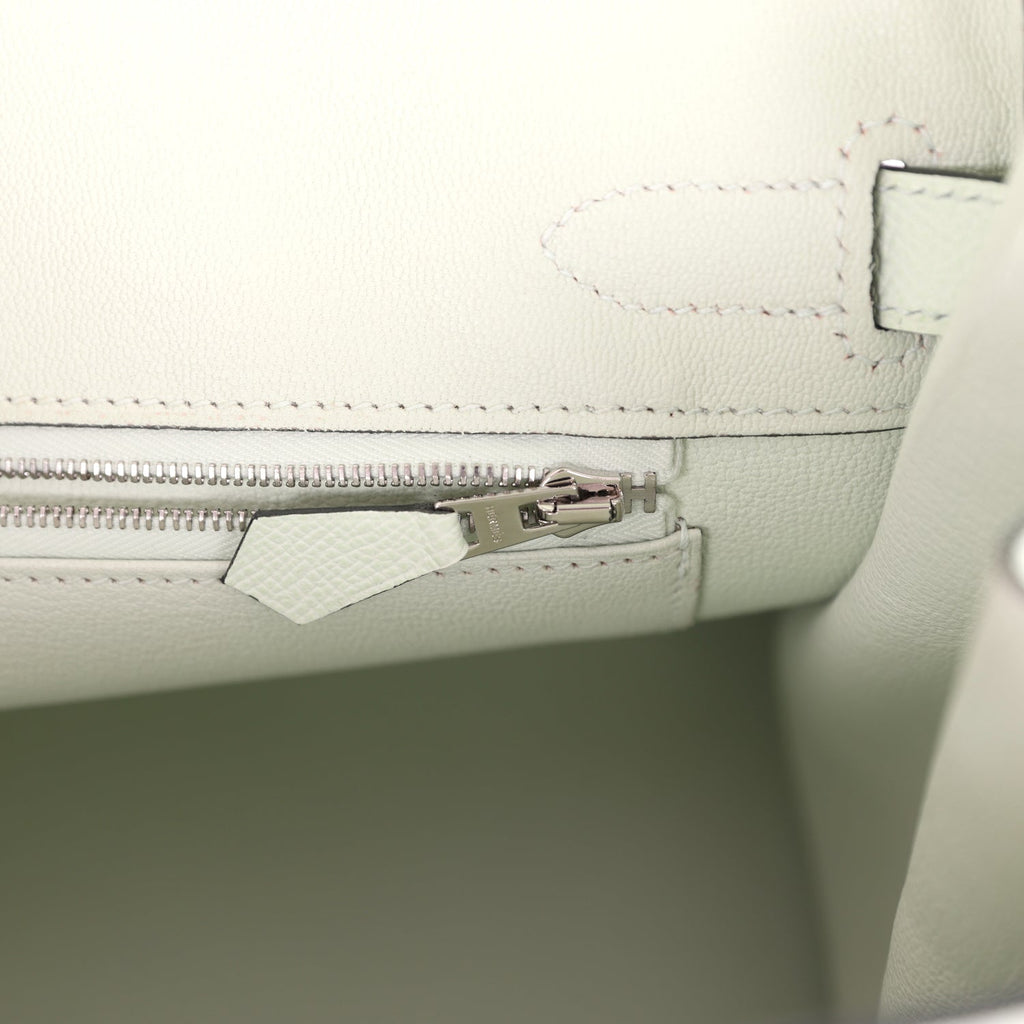 Birkin 30 Vert Fizz Epsom Palladium Hardware Bag