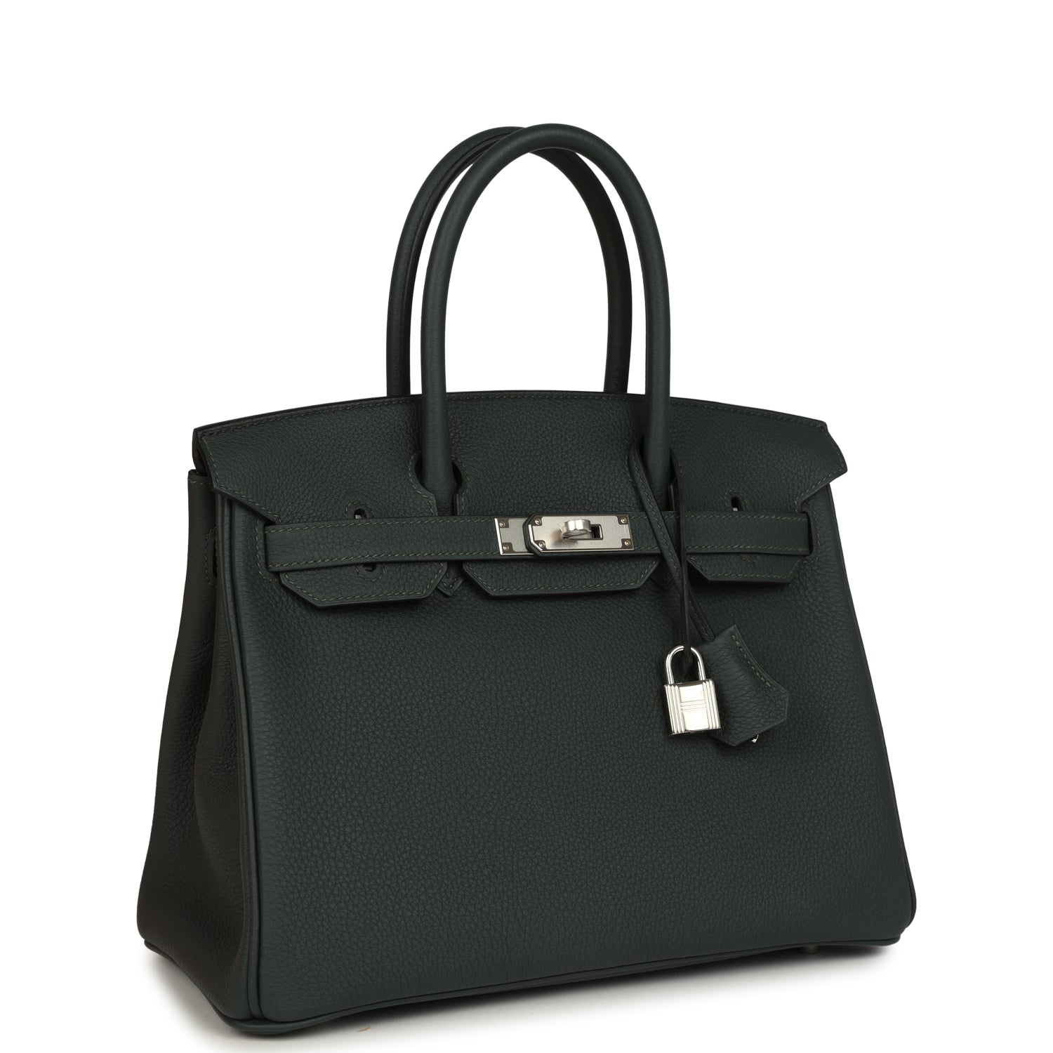 Birkin 30 Vert Fonce Togo Palladium Hardware Bag