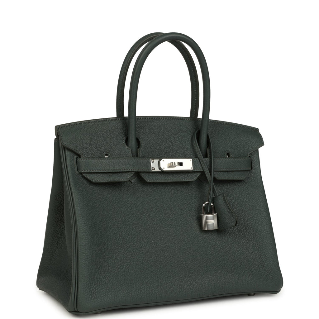 Birkin 30 Vert Mangrove Togo Palladium Hardware Bag