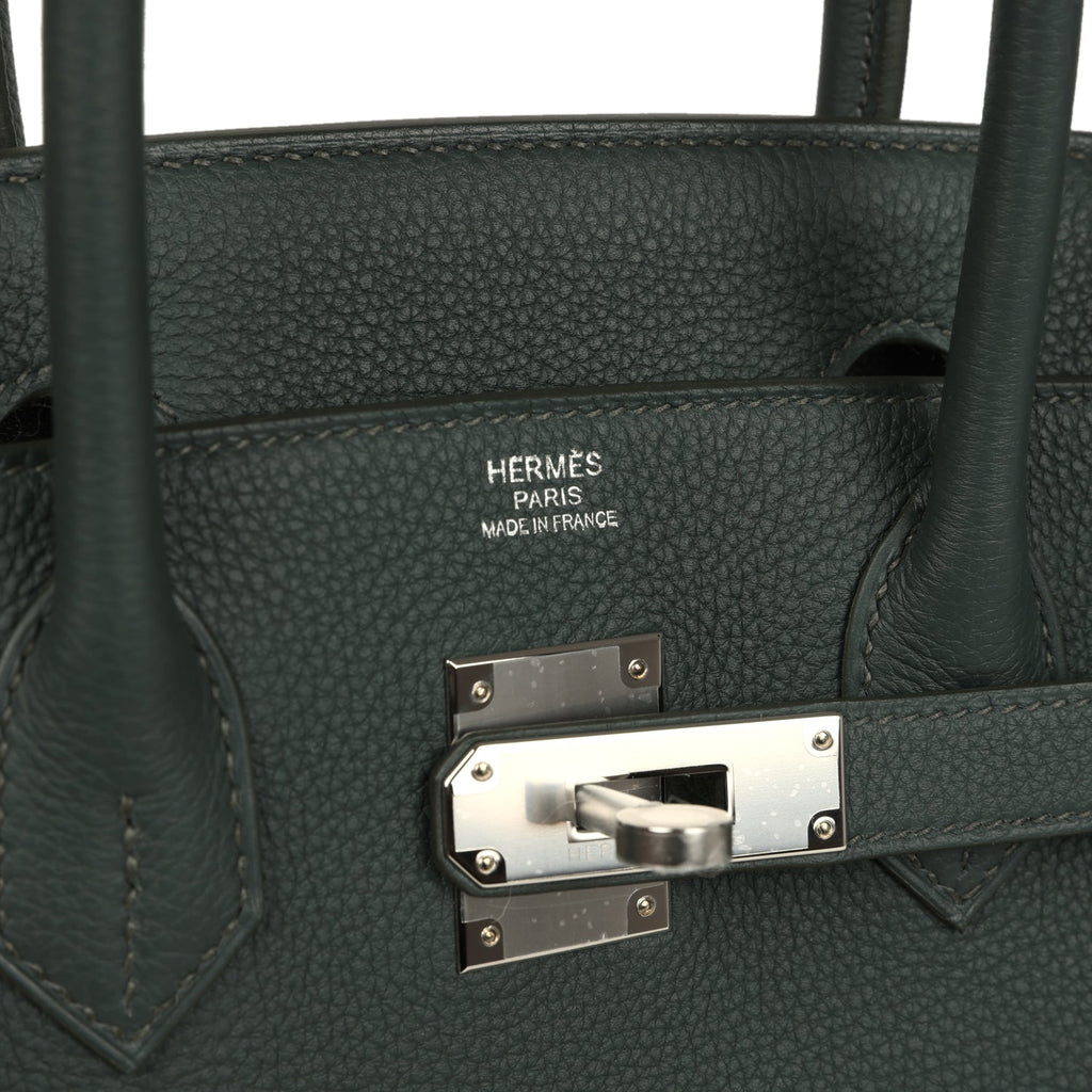 Birkin 30 Vert Mangrove Togo Palladium Hardware Bag