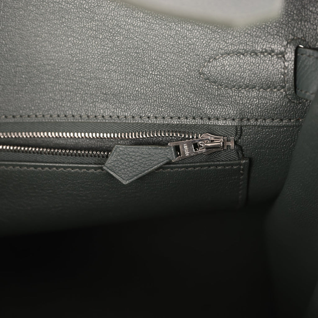 Birkin 30 Vert Mangrove Togo Palladium Hardware Bag