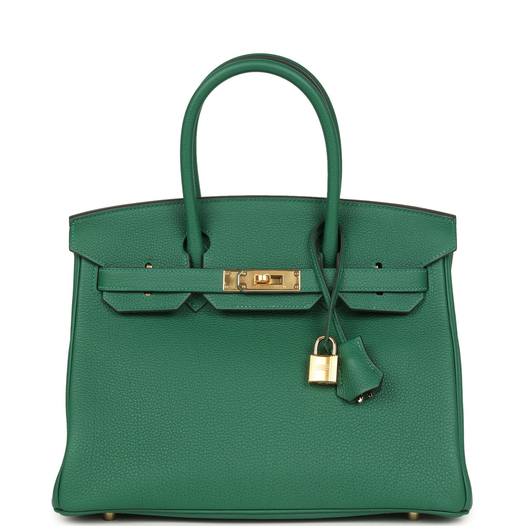 Birkin 30 Vert Moyen Togo Gold Hardware Bag