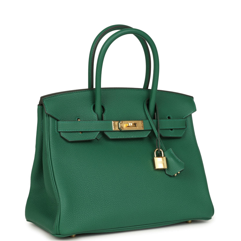 Birkin 30 Vert Moyen Togo Gold Hardware Bag