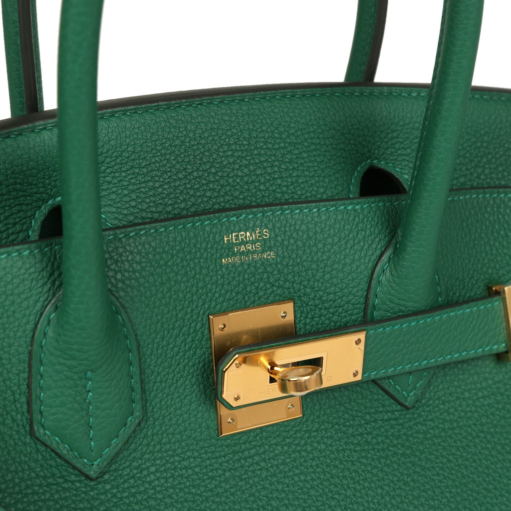 Birkin 30 Vert Moyen Togo Gold Hardware Bag