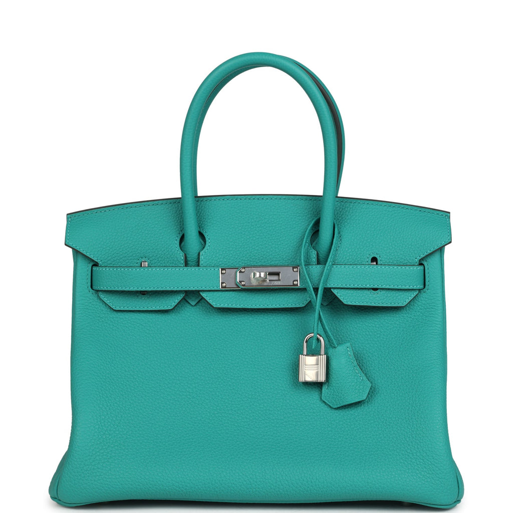 Birkin 30 Vert Verone Togo Palladium Hardware Bag