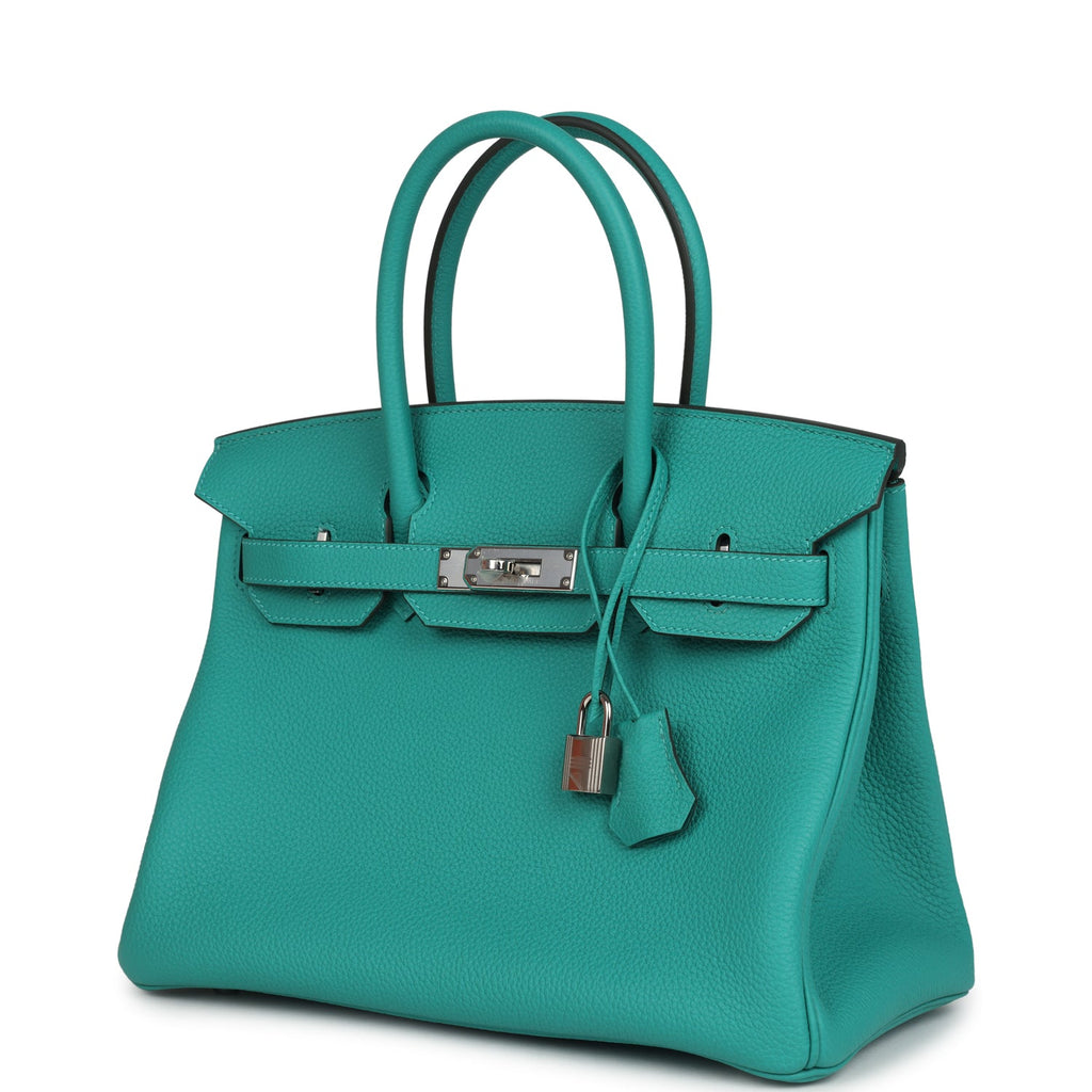 Birkin 30 Vert Verone Togo Palladium Hardware Bag