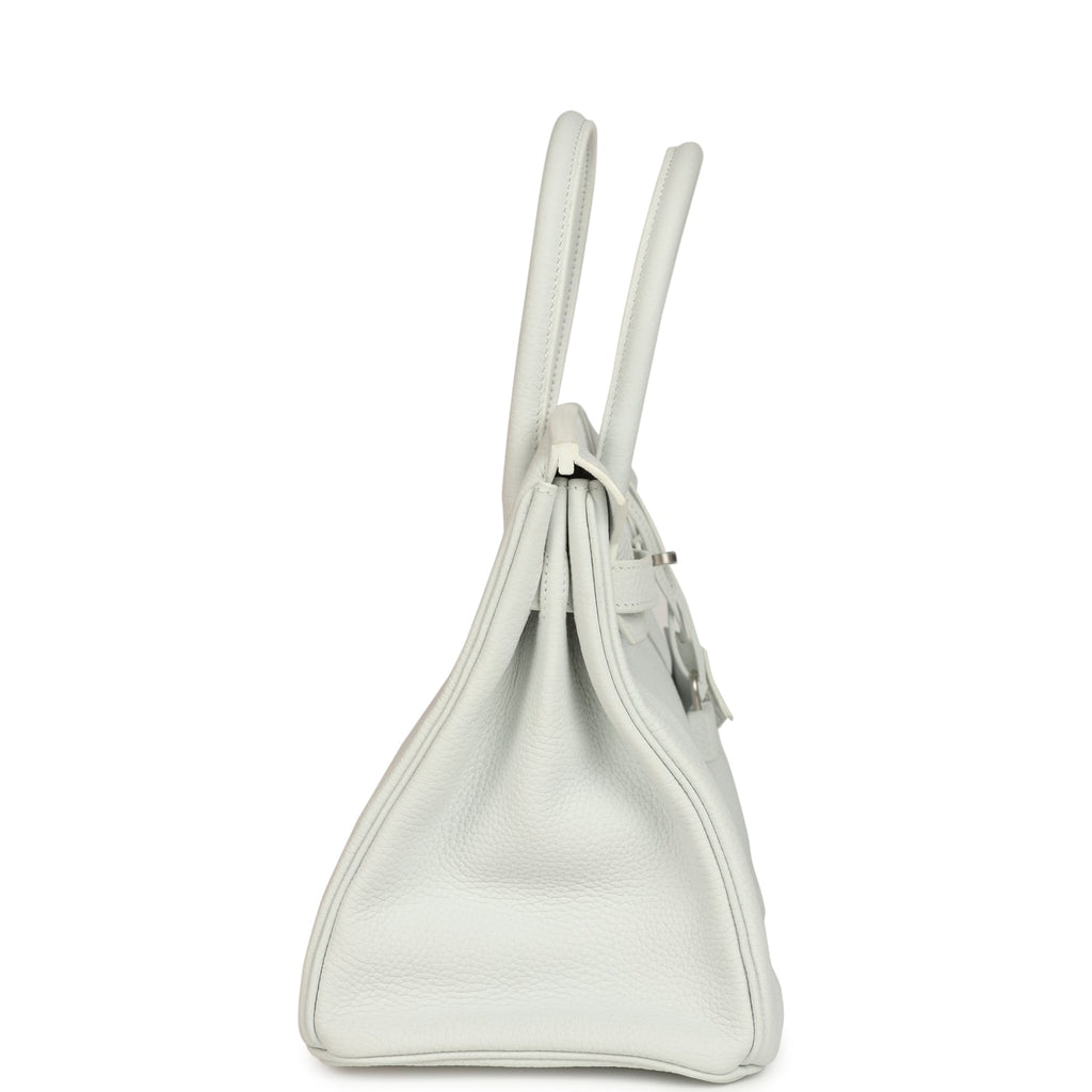 Birkin 30 White Clemence Brushed Palladium Hardware Bag