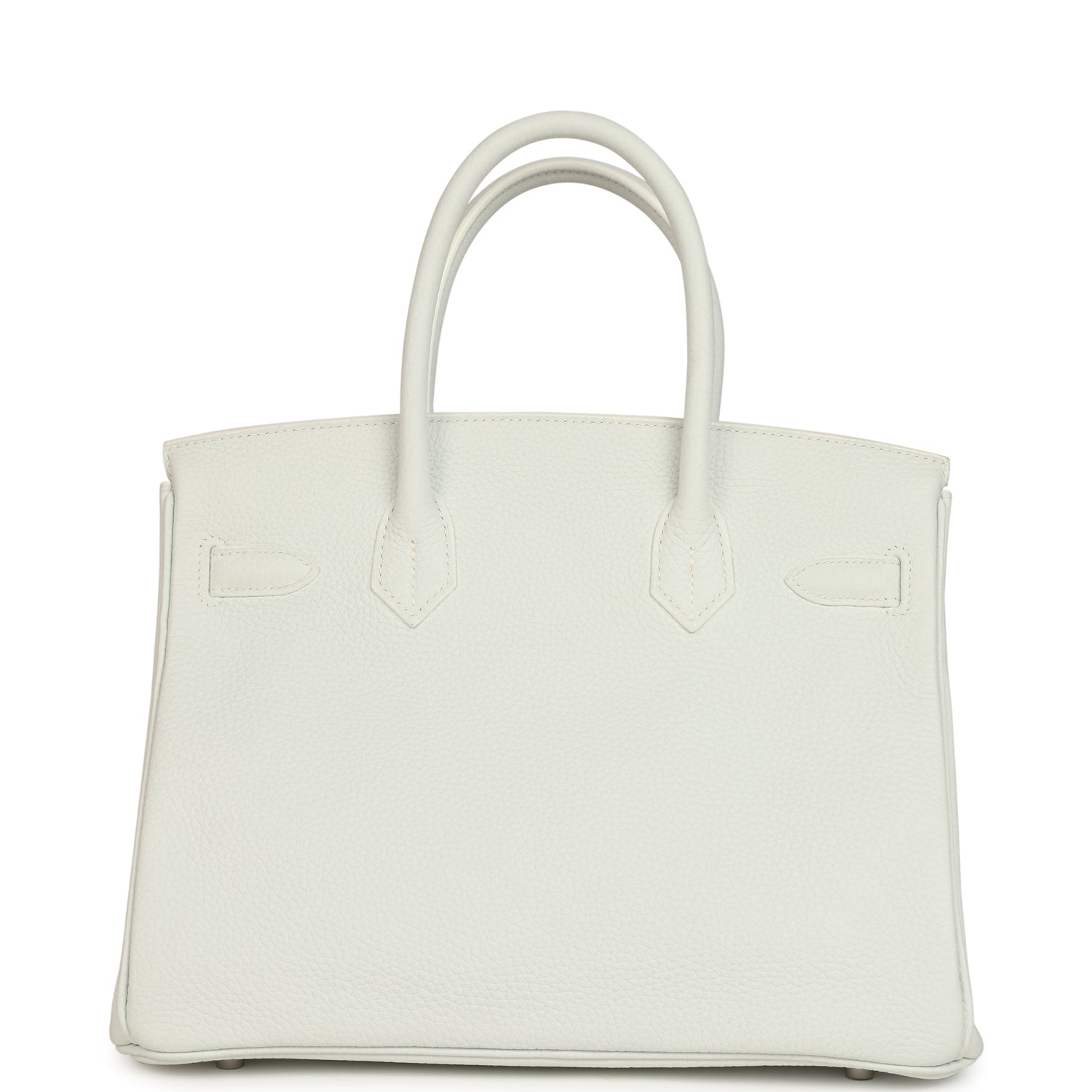 Birkin 30 White Clemence Brushed Palladium Hardware Bag