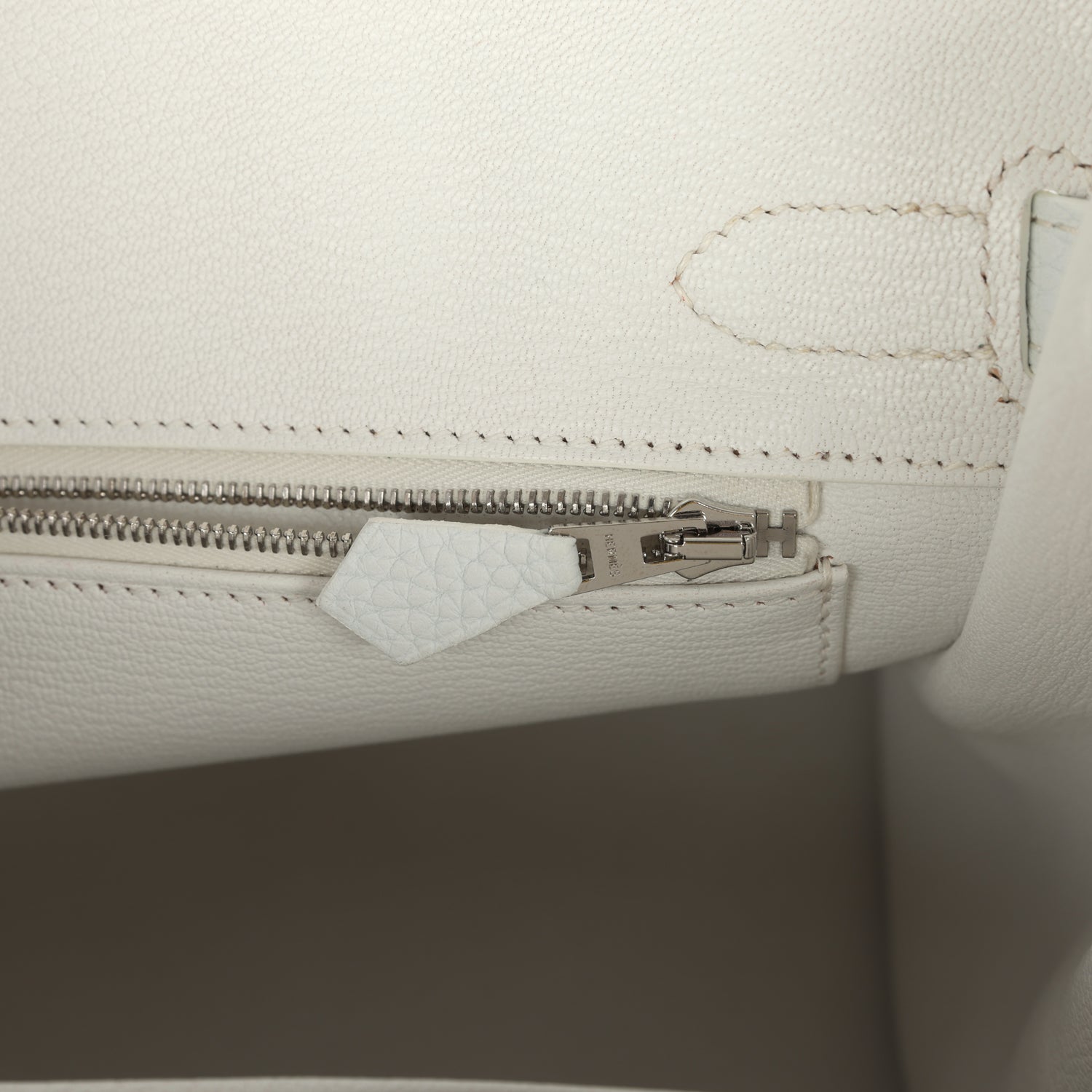 Birkin 30 White Clemence Brushed Palladium Hardware Bag