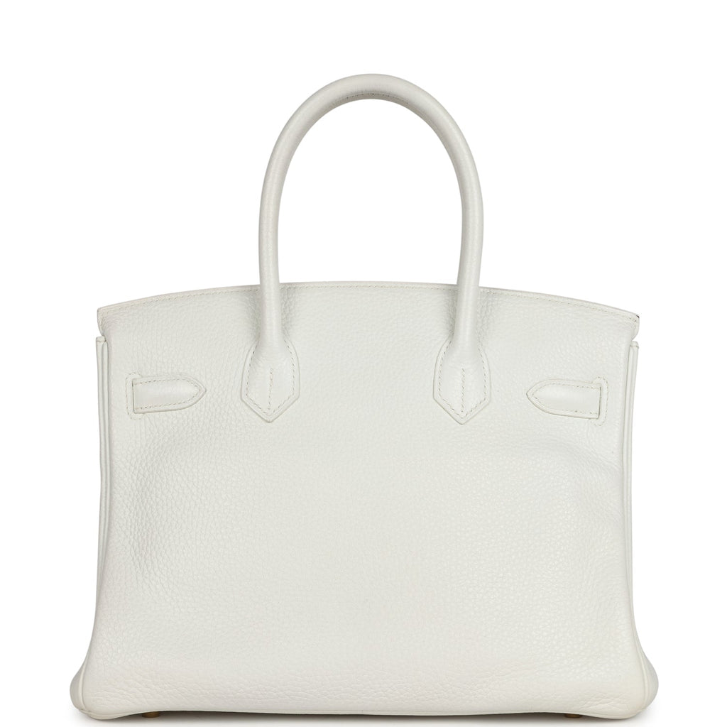 Birkin 30 White Clemence Gold Hardware Bag