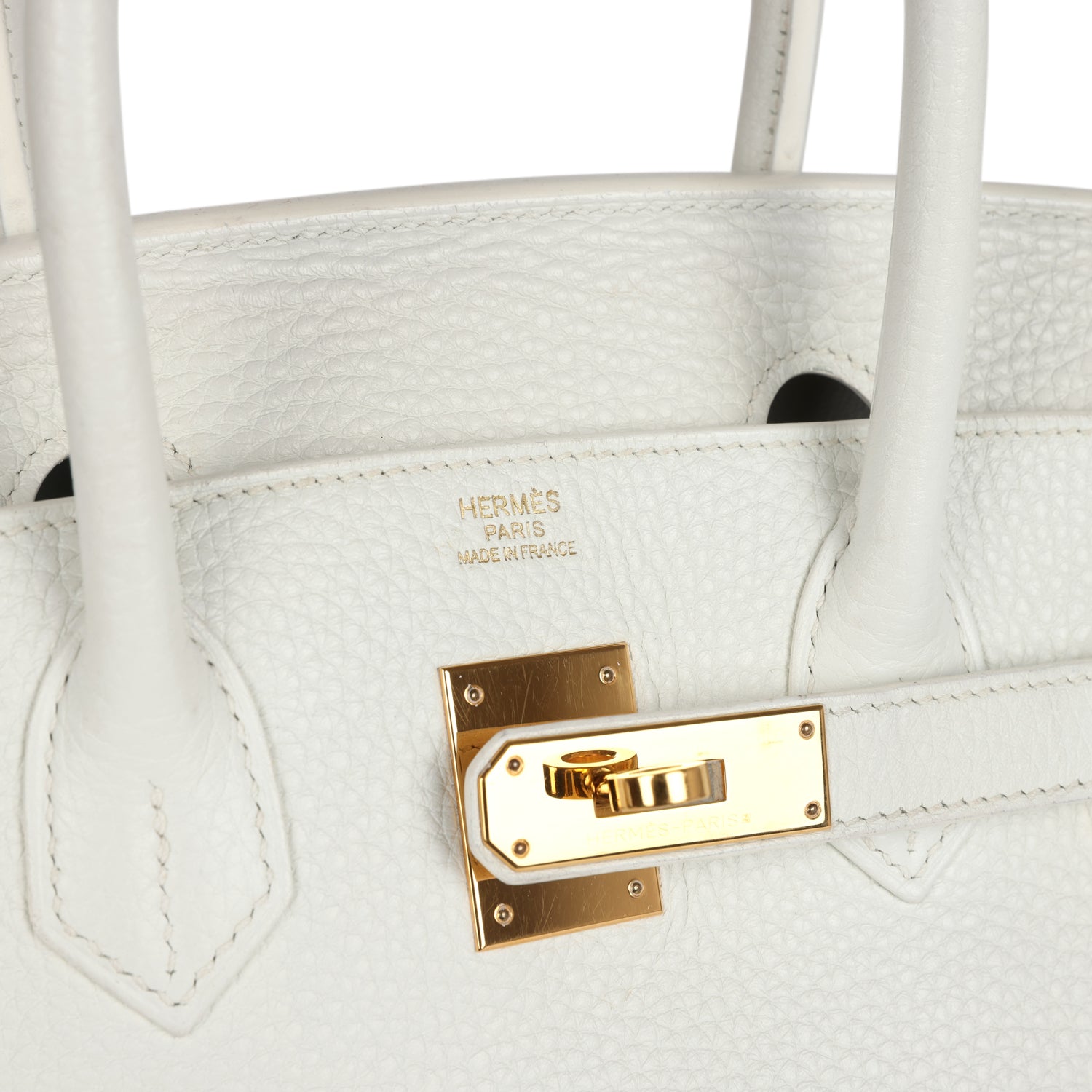 Birkin 30 White Clemence Gold Hardware Bag