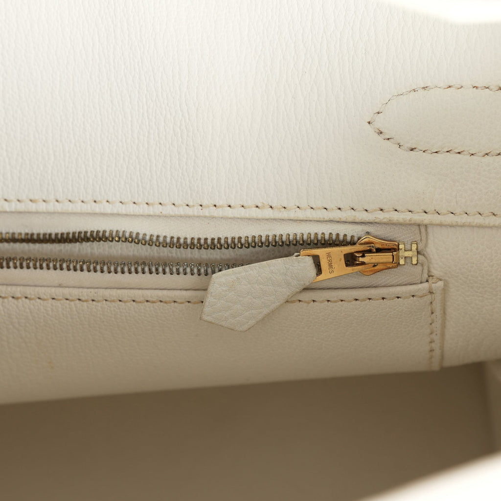 Birkin 30 White Clemence Gold Hardware Bag
