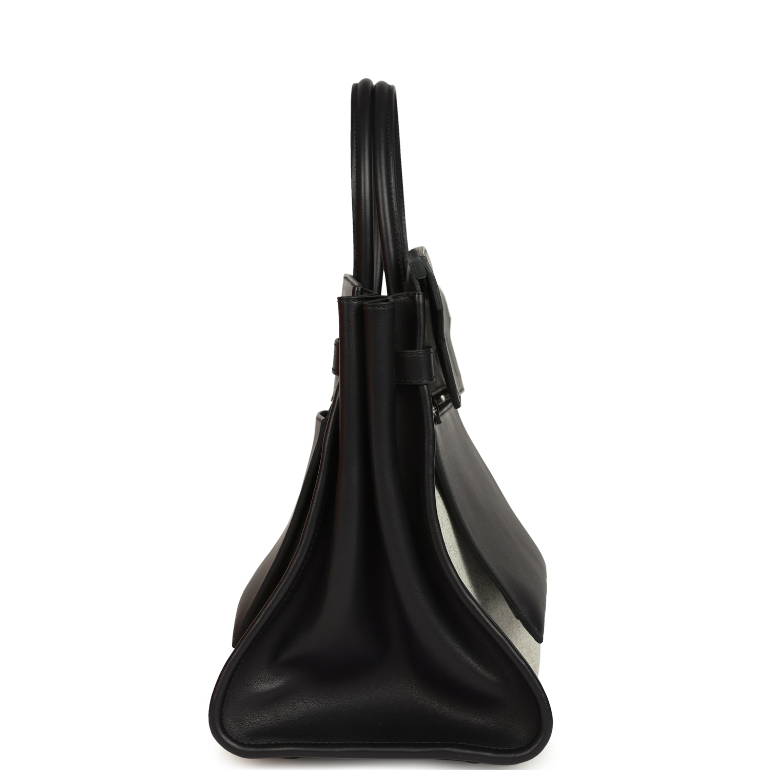 Birkin 35 A L'Envers Black-Ecru Toile H Canvas and Black Volupto Palladium Hardware