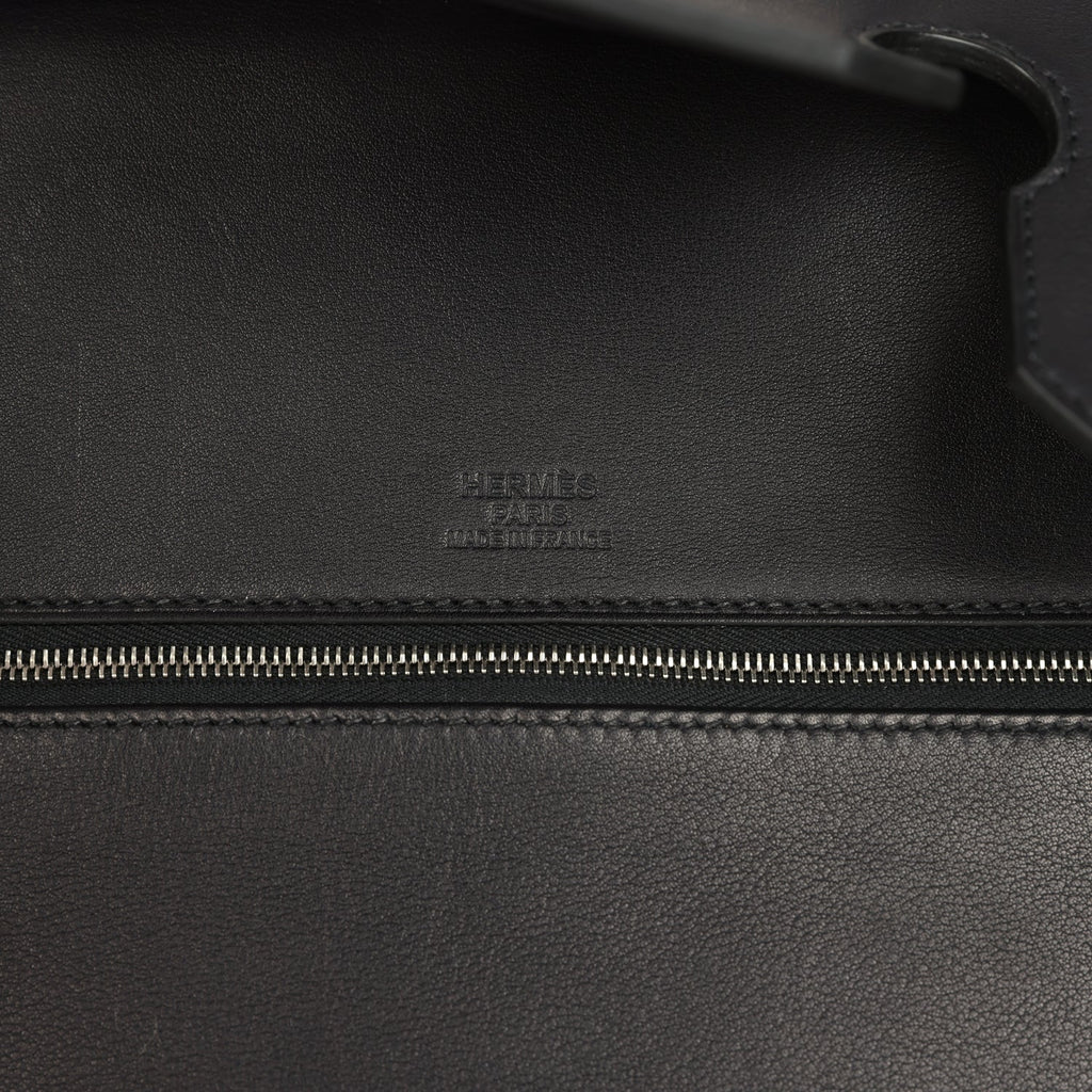 Birkin 35 A L'Envers Black-Ecru Toile H Canvas and Black Volupto Palladium Hardware