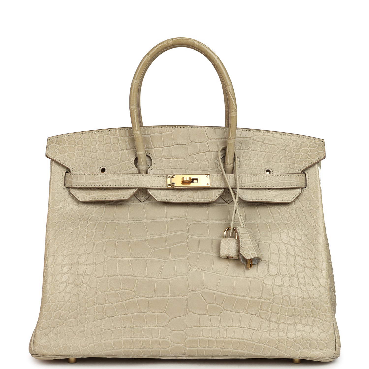 Birkin 35 Beton Matte Alligator Gold Hardware