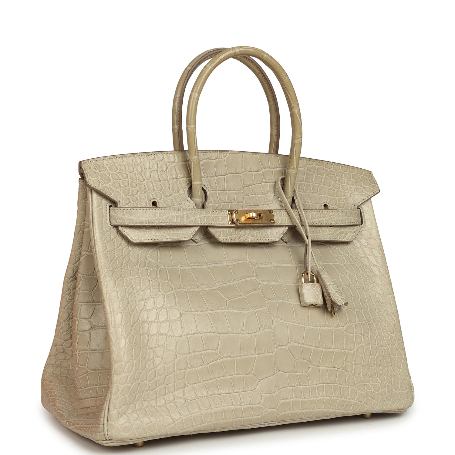 Birkin 35 Beton Matte Alligator Gold Hardware