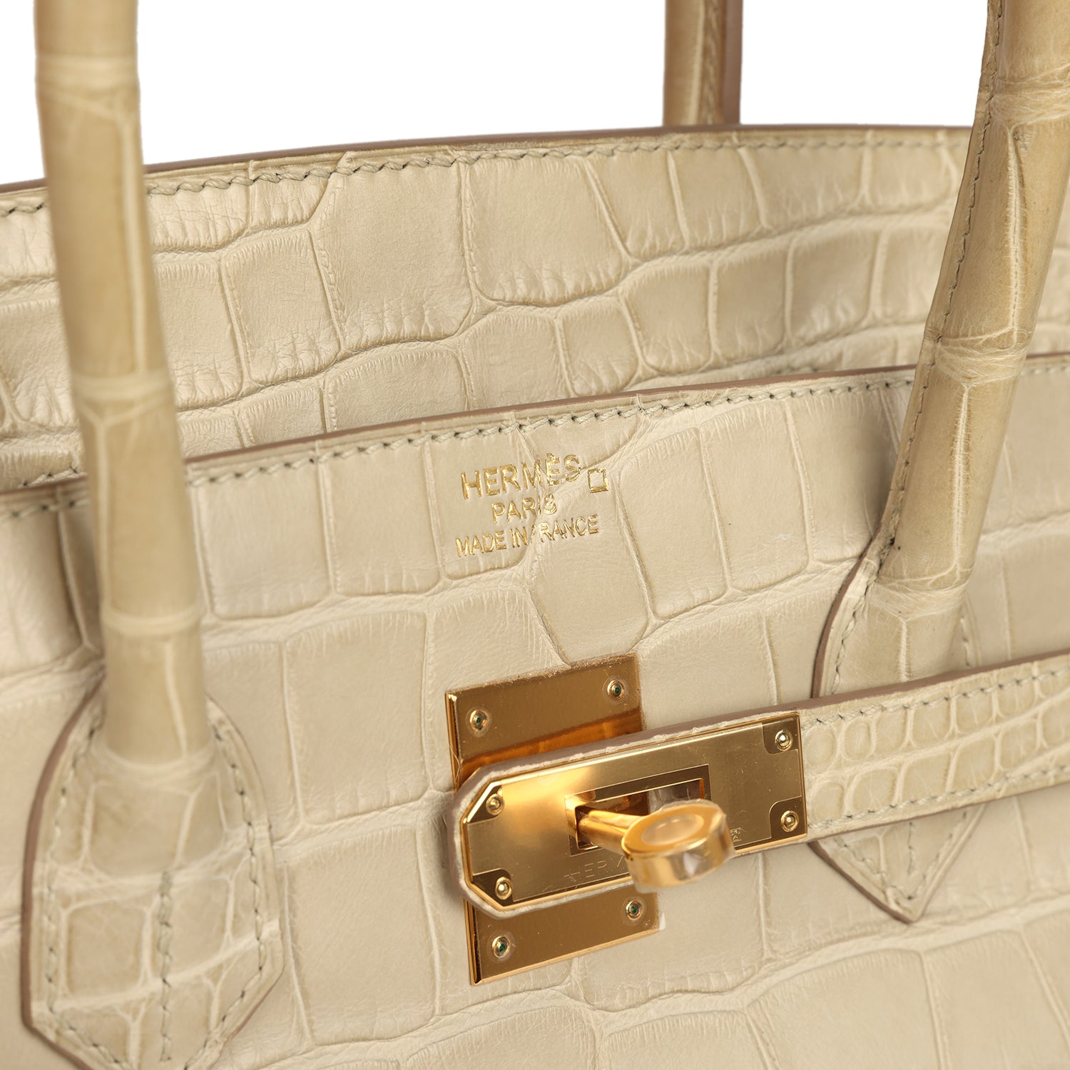 Birkin 35 Beton Matte Alligator Gold Hardware