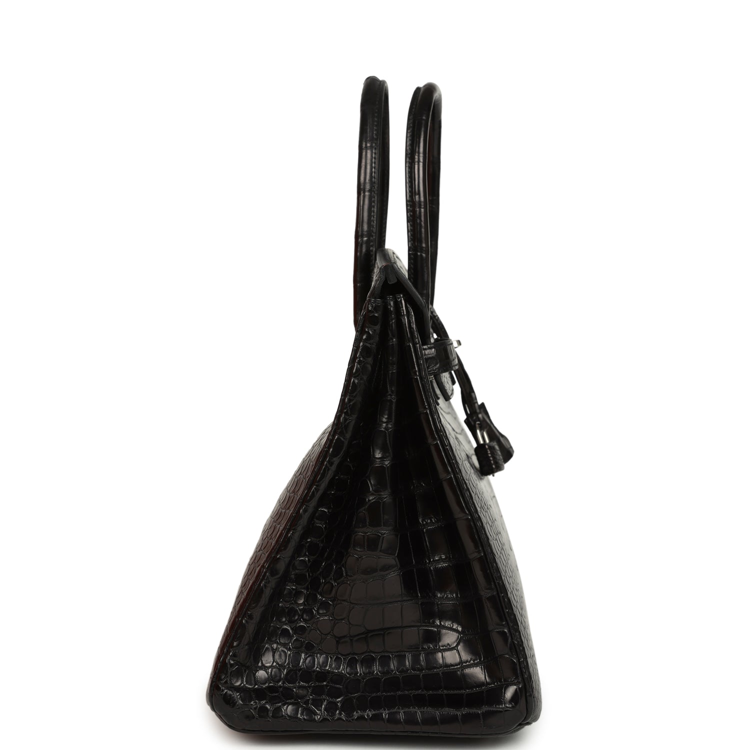 Birkin 35 Black Matte Porosus Crocodile Palladium Hardware