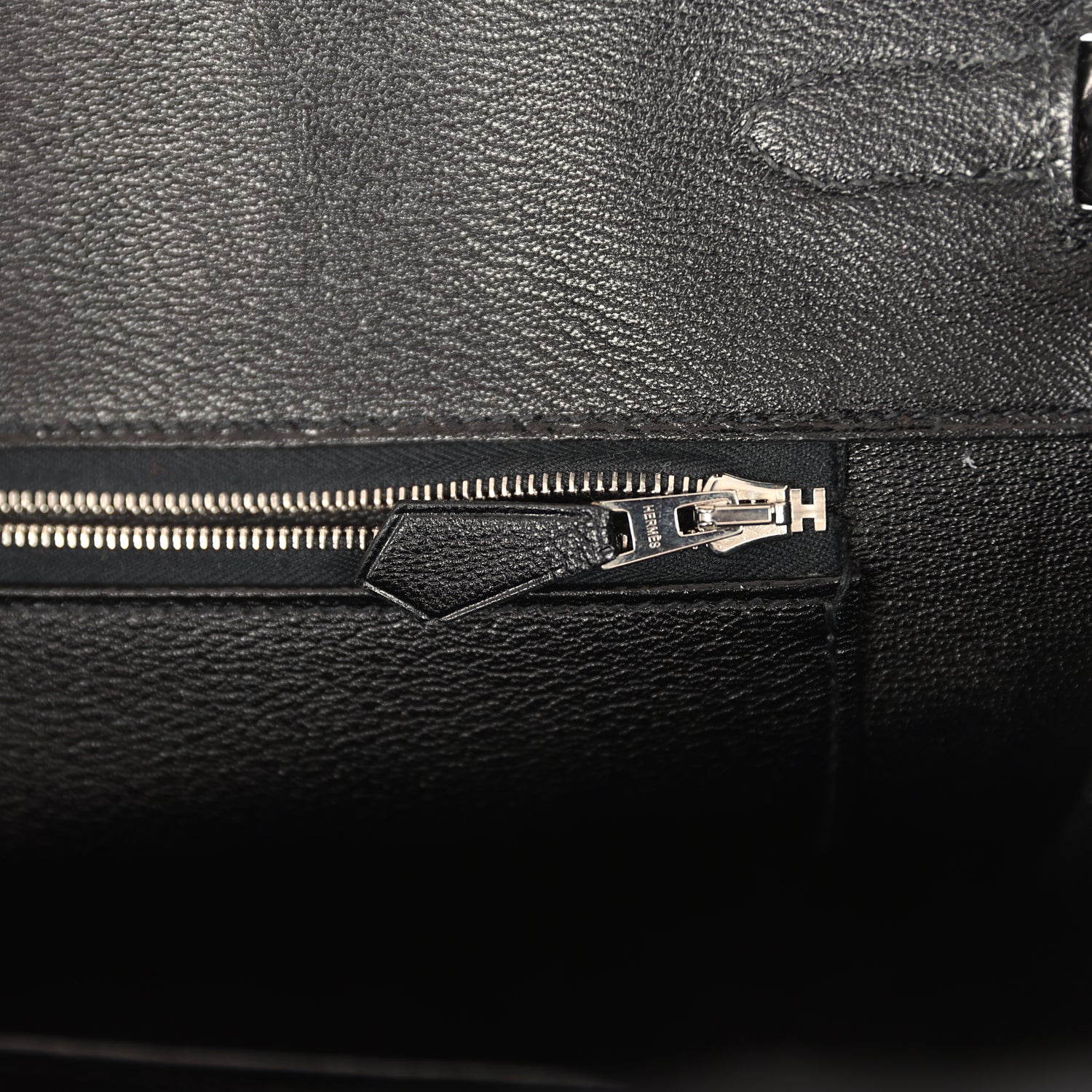 Birkin 35 Black Matte Porosus Crocodile Palladium Hardware