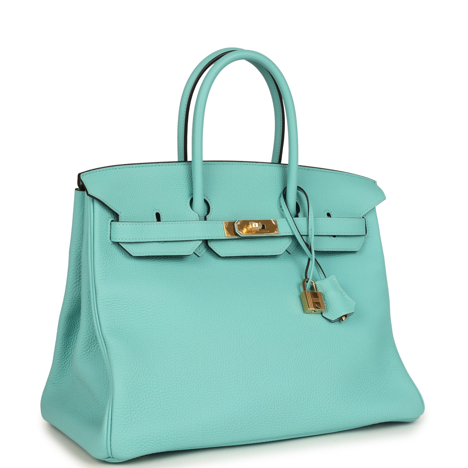 Birkin 35 Bleu Atoll Togo Gold Hardware