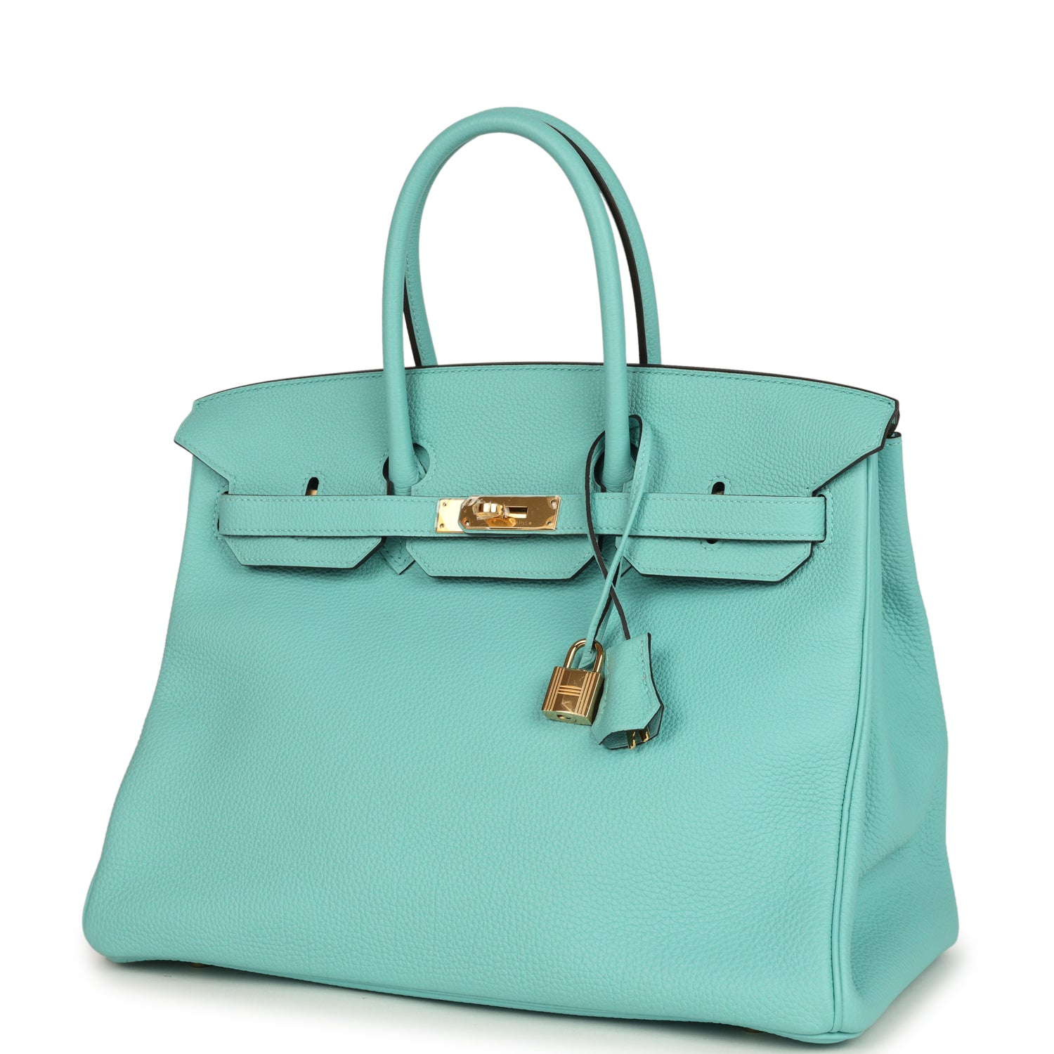 Birkin 35 Bleu Atoll Togo Gold Hardware
