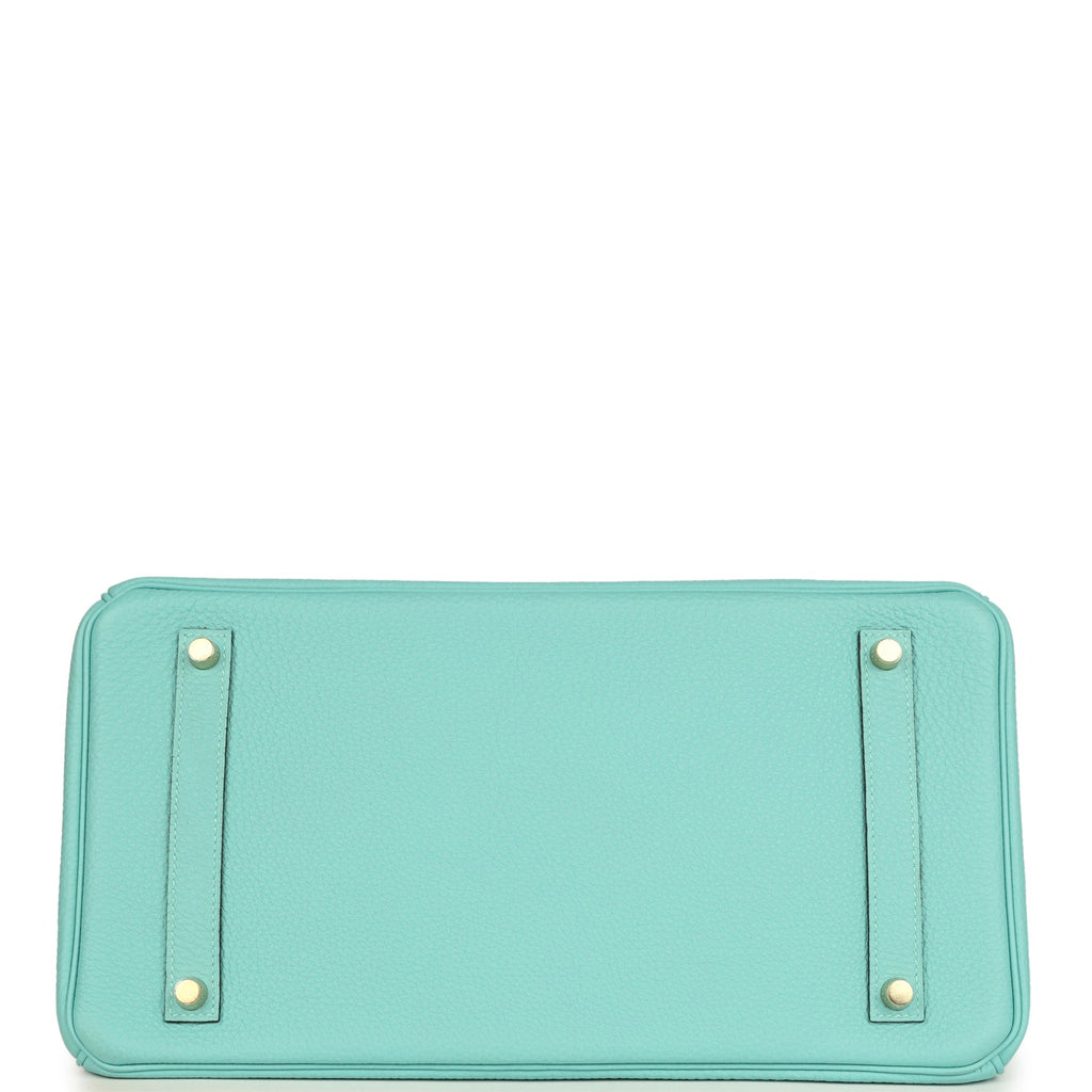 Birkin 35 Bleu Atoll Togo Gold Hardware