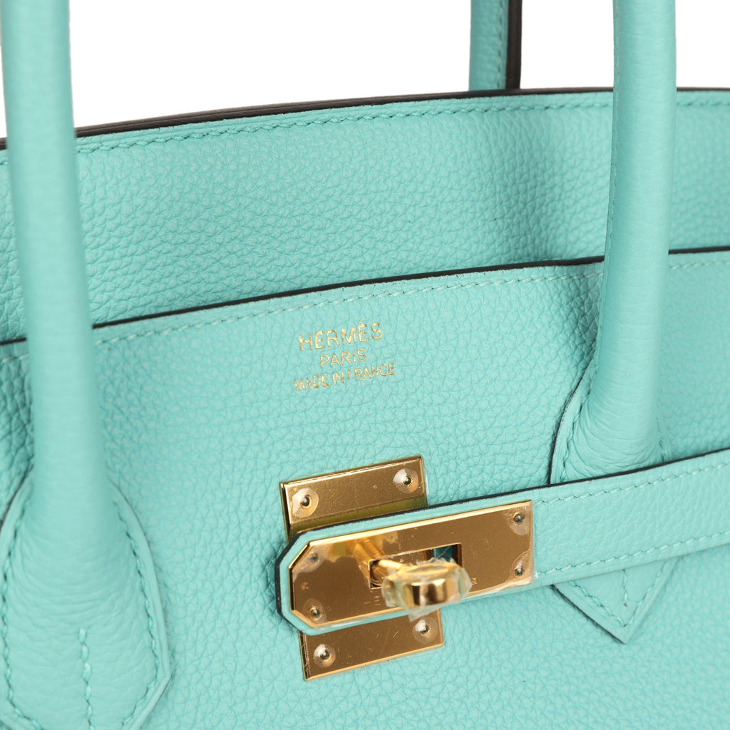 Birkin 35 Bleu Atoll Togo Gold Hardware