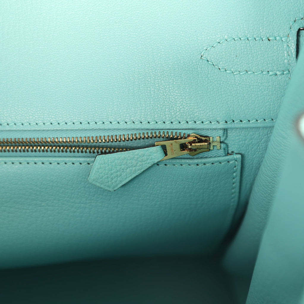 Birkin 35 Bleu Atoll Togo Gold Hardware