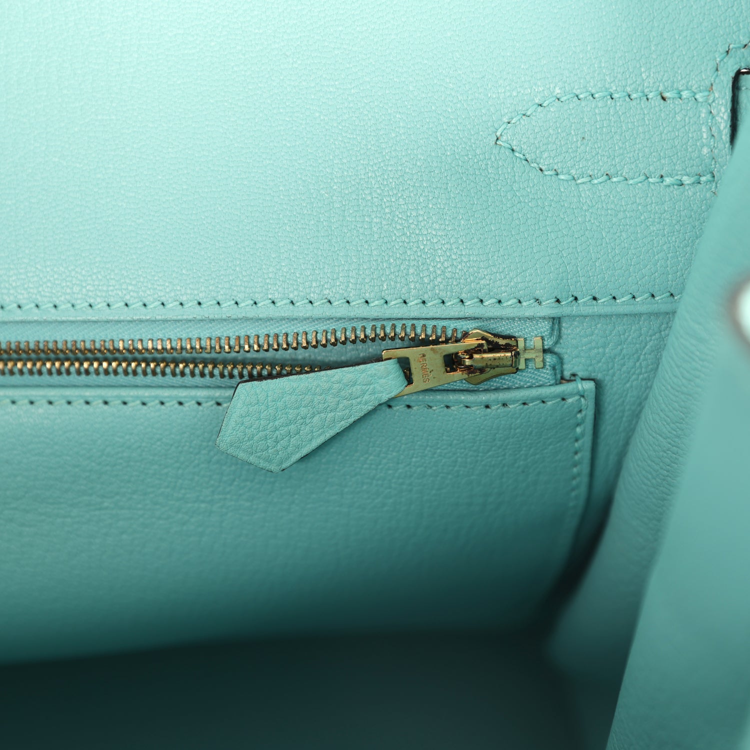 Birkin 35 Bleu Atoll Togo Gold Hardware