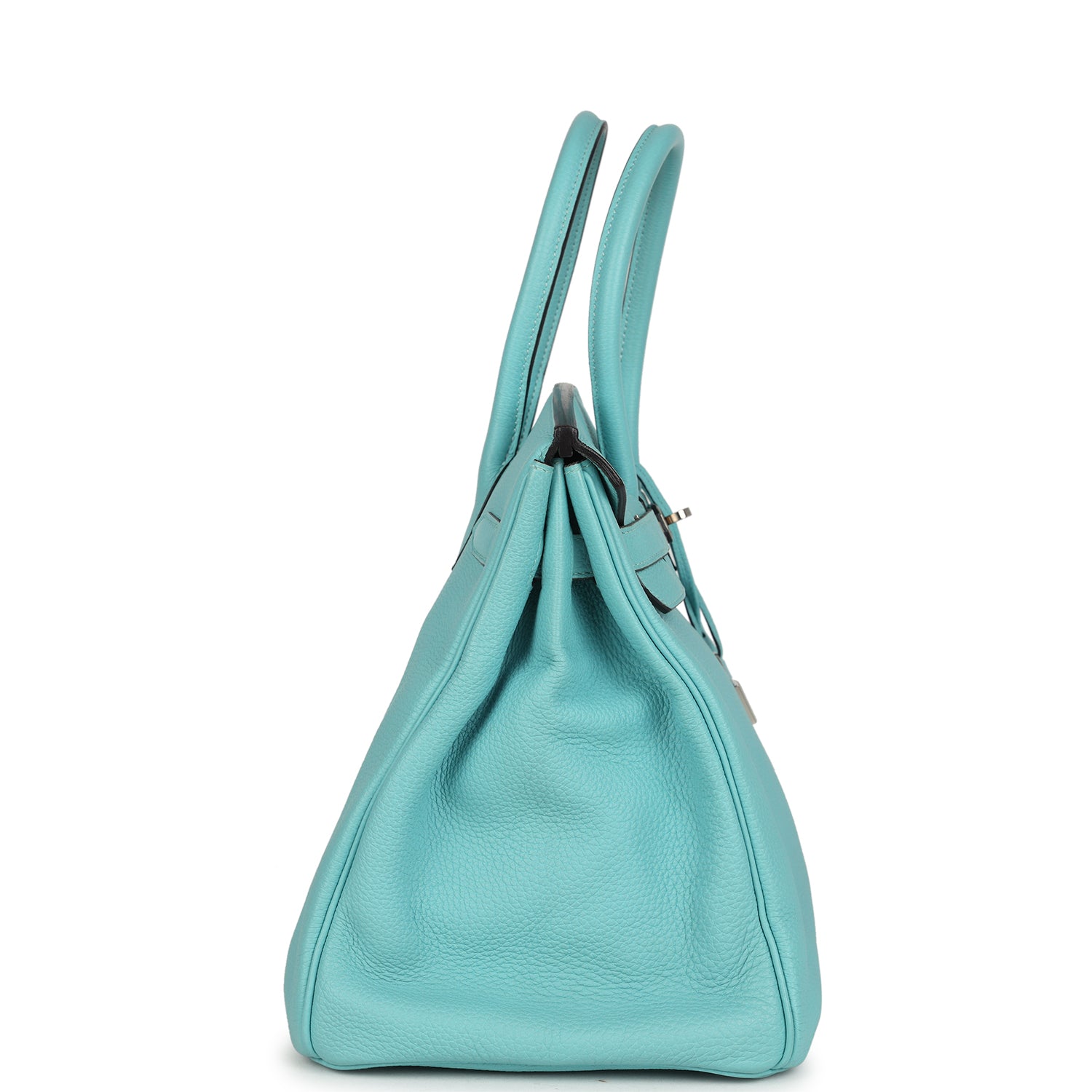 Birkin 35 Bleu Atoll Togo Palladium Hardware
