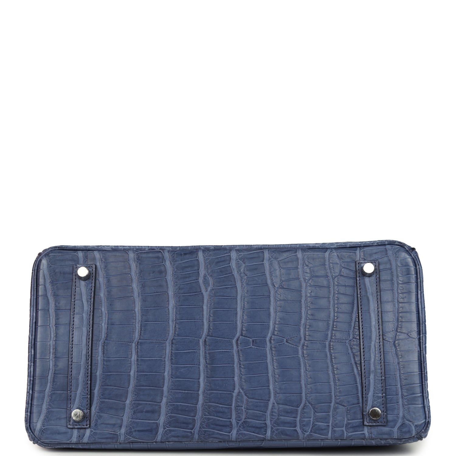 Birkin 35 Bleu Brighton Matte Porosus Crocodile Palladium Hardware