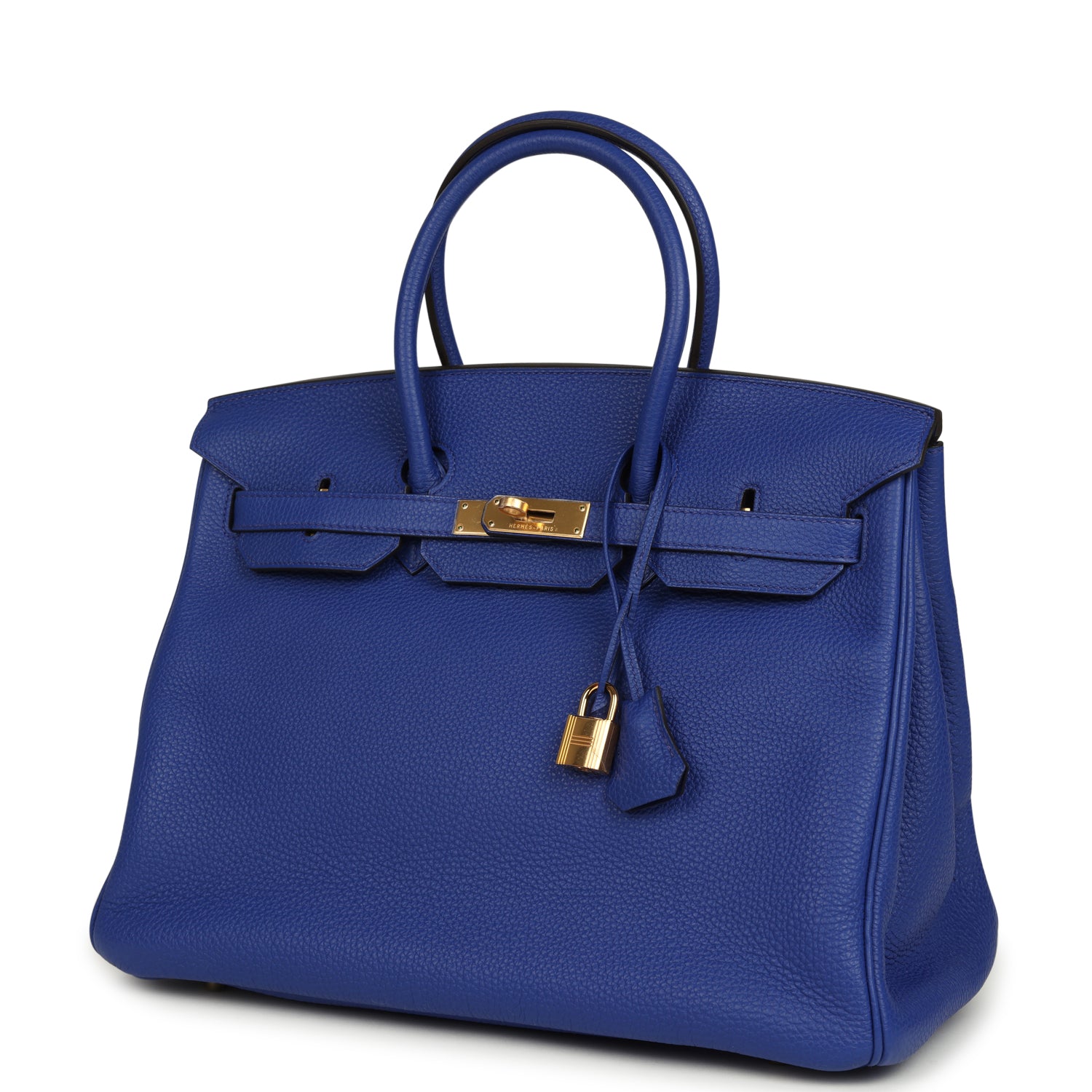 Birkin 35 Bleu Electric Togo Gold Hardware